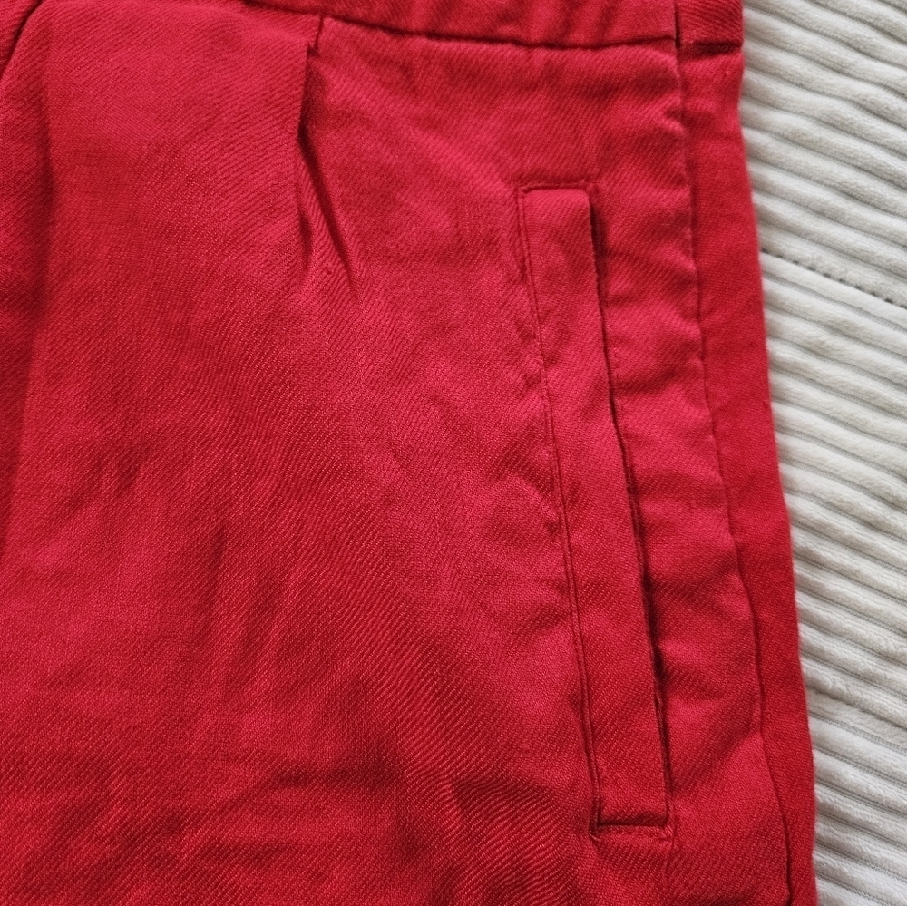 Worthington Women's Red Shorts Linen Blend Size 16 - Picture 3 of 10